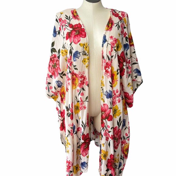 Multi-Color Floral Kimono -Love is For Eternity XL - Picture 1 of 6